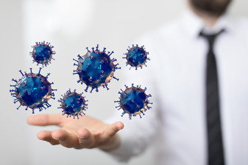 Corona Virus Healthcare Concept. Coronavirus protection Pandemic Sars Fever.