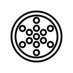 led spotlight icon vector. led spotlight sign. isolated contour symbol illustration