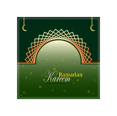 Vector illustration of the background template of Ramadhan Kareem, Marhaban Ya Ramadhan.