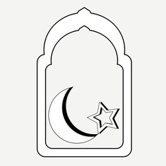 Vector of a mosque illustration design template