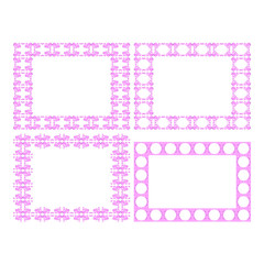 Vector Design of a Pink Heart Ornament Frame with a Love Theme