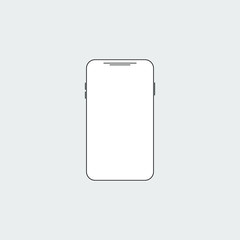 Black and white smartphone icon, icon, logo, web technology, communication at a distance, progress vector illustration
