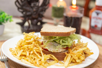 Hambúrguer - Cheese-salada - X-Salada com batatas fritas