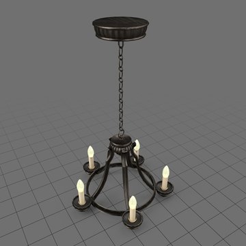 Bronze candle chandelier