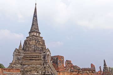 Obraz premium Ayutthaya archaeological Park, Wat Phra Si Sanphet - Thailand