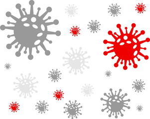Seamless background with coronavirus icon and symbol