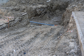 Pipes laid in the ground