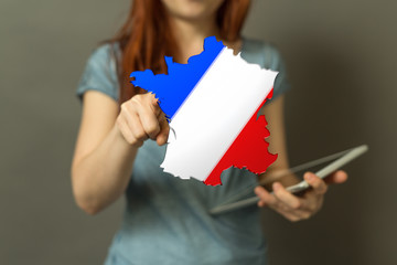 Digital France map country 3d