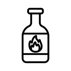 spicy hot ketchup icon vector. spicy hot ketchup sign. isolated contour symbol illustration