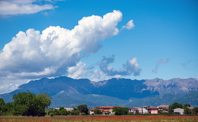 landscape with mountains