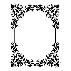 Damask white and black ornament.Traditional pattern.Decorative element eastern tracery.Floral ,victorian,baroque,Indian design. Texture for arabic wallpapers.