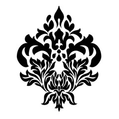 Vintage ornament on white background