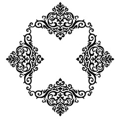 Vintage ornament on white background