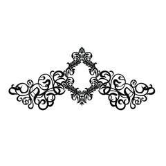 Set of Oriental vector damask patterns for greeting cards and wedding invitations.