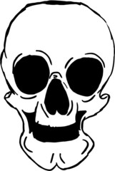 Tattoo tribal skull embroidery graphic design vector art