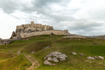 The ruins of Spis Castle in eastern Slovakia