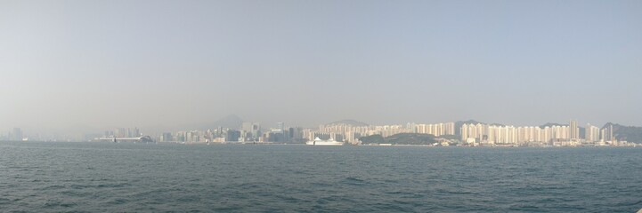 Fototapeta premium panoramic view of the city of hong kong