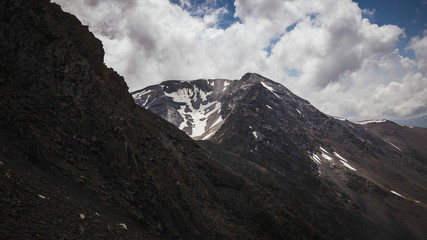 Fototapeta na wymiar Atsunta pass in georgia Caucasus. Omalo Shatili trek.
