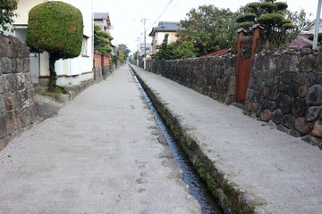 島原武家屋敷街の風景 