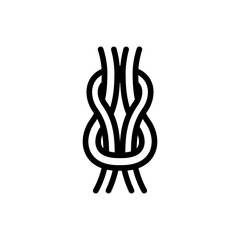 marine rope knot icon vector. marine rope knot sign. isolated contour symbol illustration