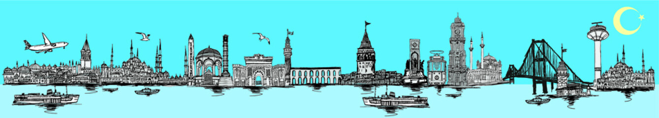 Obraz premium istanbul embroidery graphic design vector art