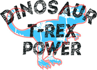 Dinosaur print embroidery graphic design vector art