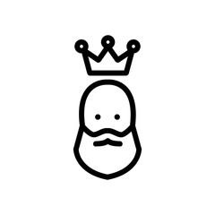 dressing crown on saint icon vector. dressing crown on saint sign. isolated contour symbol illustration