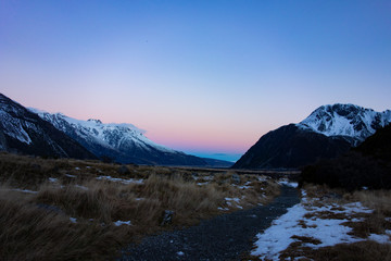 sunset in the mountains