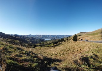 mountain landscape with blue sky