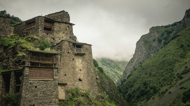 The Shatili village in Georgia. Omalo Shatili trek.