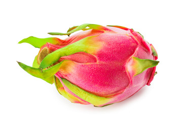 Tasty dragon fruit on white background
