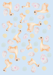 Pattern with baby toys
Pattern with dinosaurs 
Pattern with eggs