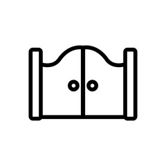 wave-shaped entry gate icon vector. wave-shaped entry gate sign. isolated contour symbol illustration