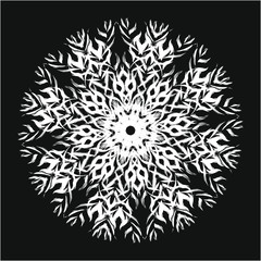 Geometric background print embroidery graphic design vector art made from leaves