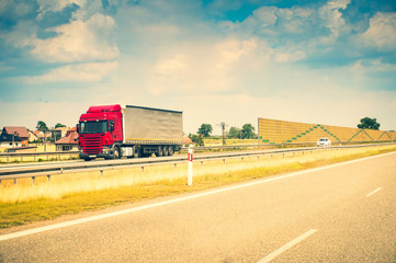 Truck on a highway