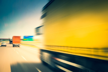 Obraz na płótnie Canvas Truck on a highway