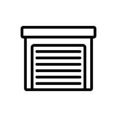 automatic gated entrance to garage icon vector. automatic gated entrance to garage sign. isolated contour symbol illustration