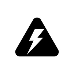 Hazard warning glyph icon design vector. Danger triangle symbol design. Industrial warning icon. Editable black stroke.