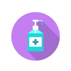 alcohol gel, hand sanitizer flat icon, vector illustration