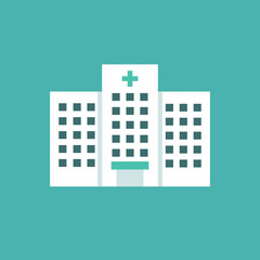 hospital flat icon, vector illustration