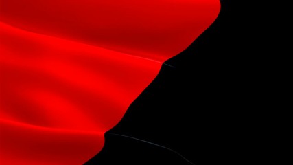 Anarchy waving flag. National 3d Anarchist flag waving. Sign of Anarchy seamless loop animation. Anarchist flag HD resolution Background. Anarchy flag Closeup 1080p Full HD video for presentation
