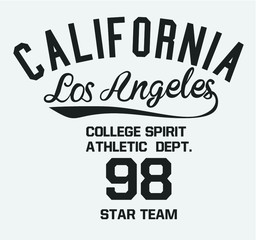 California College style print embroidery graphic design vector art