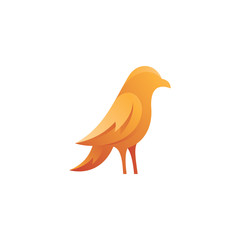 Abstract Bird with Gradient Color Style