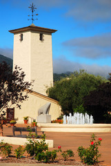 A garden and winery in the Napa Valley