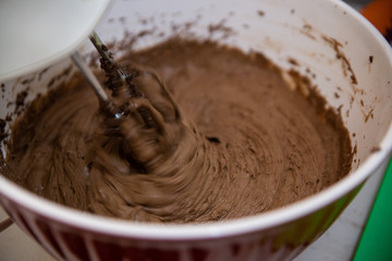 Baking chocolate cake