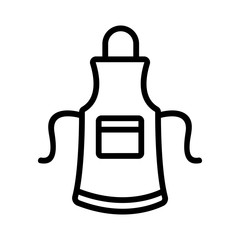 Obraz premium one-piece kitchen apron with pocket icon vector. one-piece kitchen apron with pocket sign. isolated contour symbol illustration