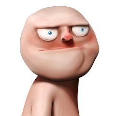 Meme Poker Face 3d illustration, memeface, pokerface