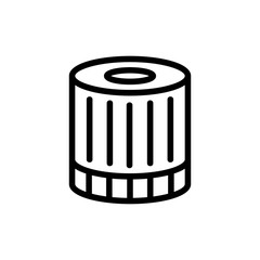 cylindrical air filter for cars icon vector. cylindrical air filter for cars sign. isolated contour symbol illustration