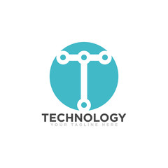 Technology Logo Design Vector Illustration