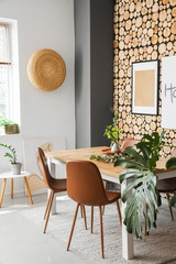 Interior of modern stylish dining room